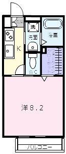 ハイツ，エクレールの間取り画像