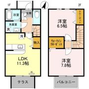 Garden House 三郷 Bの間取り画像