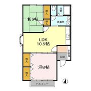 コーポマツバ ABの間取り画像