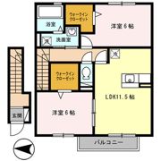 オークス中島の間取り画像