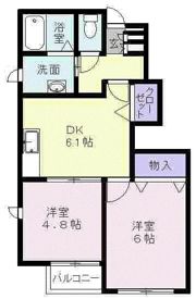 エーデルハイム Bの間取り画像