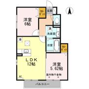 ハイツせみじま Cの間取り画像