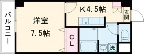 スカイブルー潮江の間取り画像