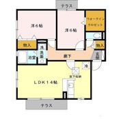 アムール三輪 B棟の間取り画像
