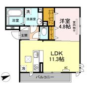 コンフォート白島中町の間取り画像