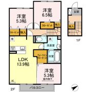 D-room城野駅 A棟の間取り画像