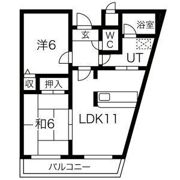 JSC岸和田の間取り画像