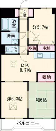 サンハイム中央の間取り画像