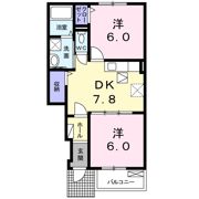 プロムナード ソレイユBの間取り画像