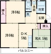 ビレッジハウス名張2号棟の間取り画像