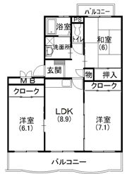 パルコートの間取り画像