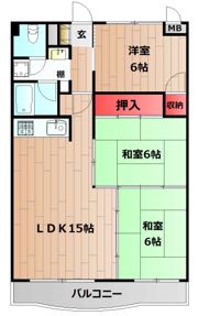 シーサイドヌーベル重の間取り画像