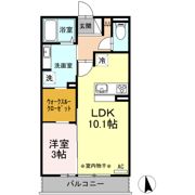 Riqueza上面（ﾘｸｲｰｻﾞｼﾞｮｳﾒﾝ）の間取り画像