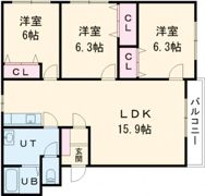 ルミエール中島の間取り画像