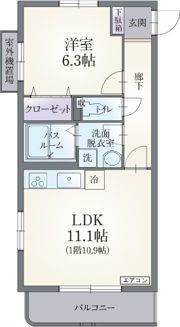 ボウヴェール徳倉Cの間取り画像