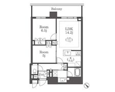 Brillia Tower西新の間取り画像