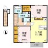 リール・ロージェ Cの間取り画像