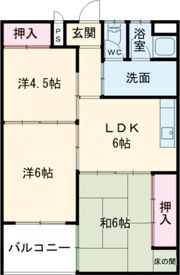 シャトー東香里の間取り画像