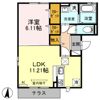 クオリティー西本町の間取り画像