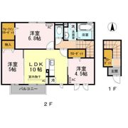 フローラⅡ番館の間取り画像