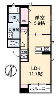 グランベレオ手城の間取り画像