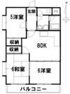丸ビル 3DKの間取り画像