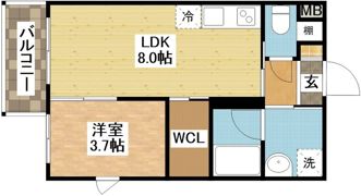 modern palazzo出雲の間取り画像