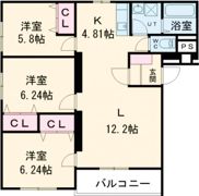 グランメール本通Ⅰの間取り画像