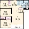 グランメール本通Ⅰの間取り画像
