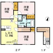 シャトンOKUNO Aの間取り画像