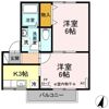 ハイカムール鷹清水 Bの間取り画像