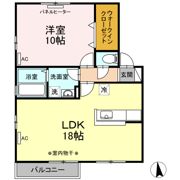 リビングタウン鳴滝 Dの間取り画像