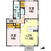 ロイヤルガーデン大野 Aの間取り画像