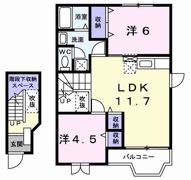 エスポワール寺畔 Aの間取り画像