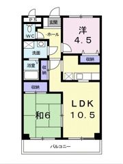 グランボナーWADAの間取り画像