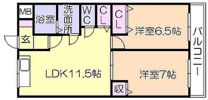 コーポコーワの間取り画像