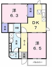 ドゥーソレールⅠの間取り画像