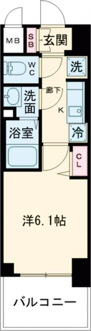 エステムコート神戸グランスタイルの間取り画像