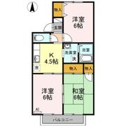セジュールふじい B棟の間取り画像
