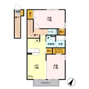 サンビューハイツ Bの間取り画像