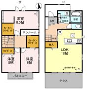 シエルの間取り画像