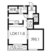 パーソナルシティ一本杉A・Bの間取り画像