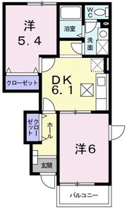 villa primroseⅠの間取り画像