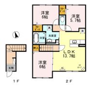 エスポワール月寒東の間取り画像