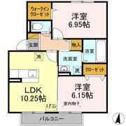 PARK HILLS MIYAKO Cの間取り画像