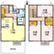 リースランドネオス春日壱番館 Aの間取り画像