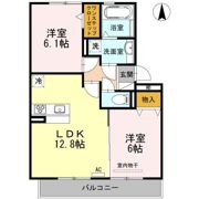 ペルテ飛鳥AB B棟の間取り画像
