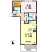 ホワイト バード Ⅱ A棟の間取り画像