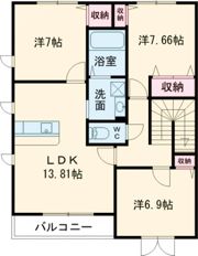 コートウィステリア弐番館の間取り画像