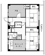 ビレッジハウス太閤山2号棟の間取り画像